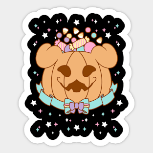 Candy Filled Halloween Pup-o-Lantern Sticker